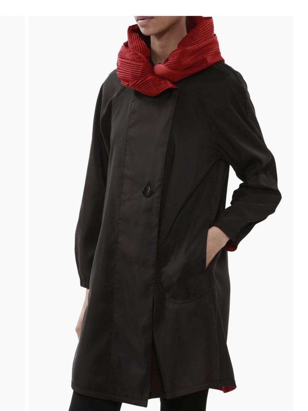 Women's Black and Mauve reversible rain jacket